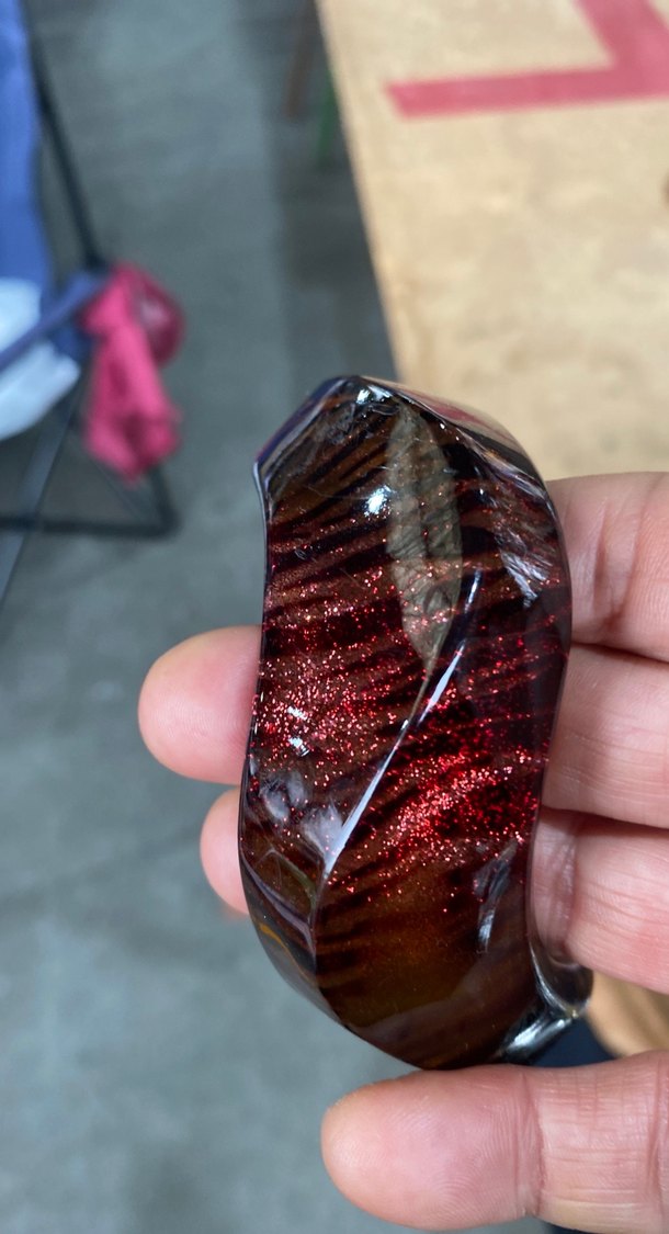 Bordo Parlak bilezik - Görsel 2