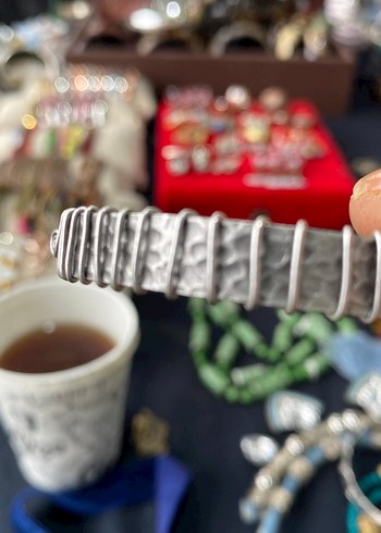 Bakır uzeri gümüş kaplama bileklik - Görsel 2