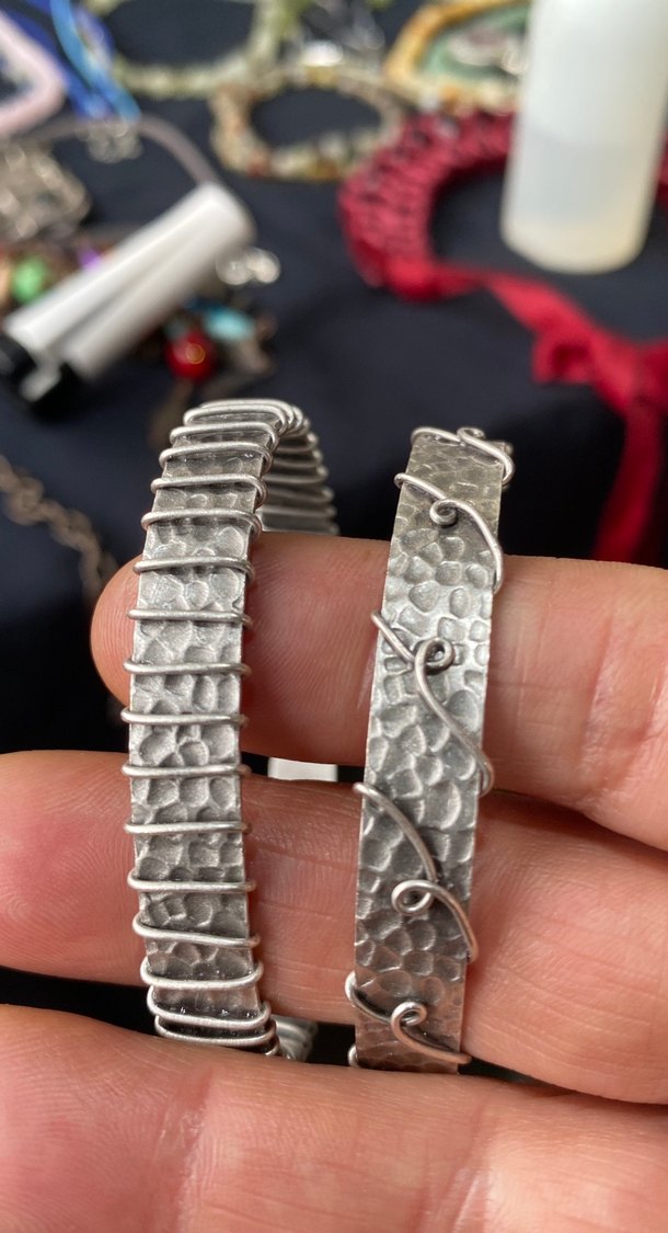 Bakır uzeri gümüş kaplama bileklik - Görsel 4