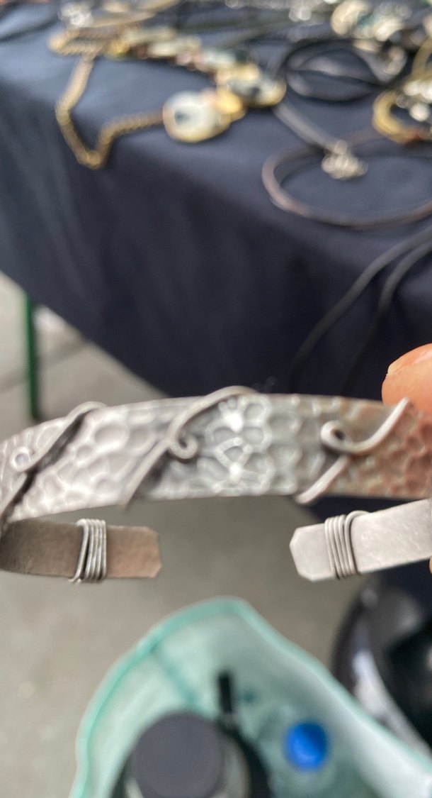 Bakır uzeri gümüş kaplama bileklik - Görsel 3