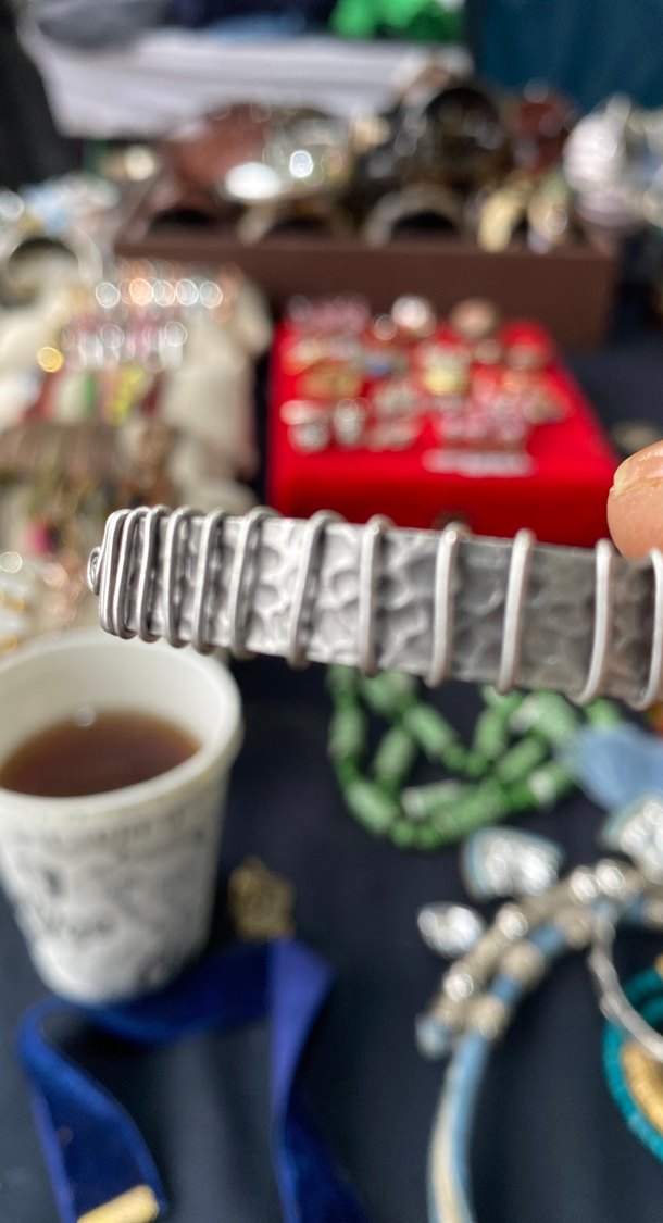 Bakır uzeri gümüş kaplama bileklik - Görsel 2