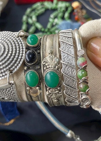 Bohem Gri Desenli Tokalı Bileklik - Görsel 2