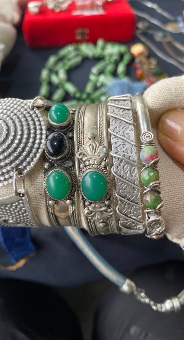 Bohem Gri Desenli Tokalı Bileklik - Görsel 2