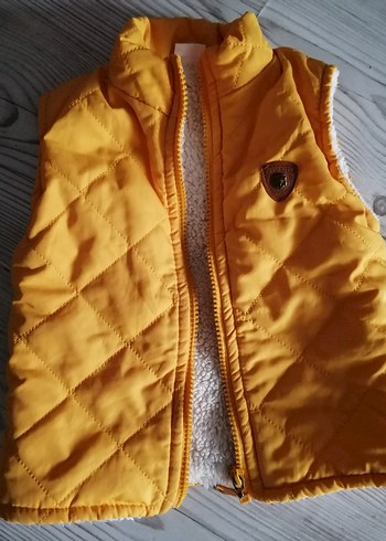 Sarı Erkek Çocuk Fermuarlı Yelek - Görsel 6