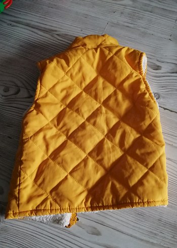 Sarı Erkek Çocuk Fermuarlı Yelek - Görsel 3