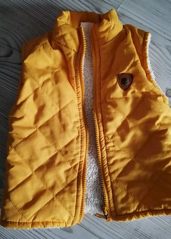 Sarı Erkek Çocuk Fermuarlı Yelek - Görsel 7