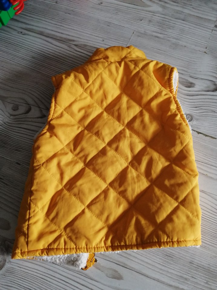 Sarı Erkek Çocuk Fermuarlı Yelek - Görsel 2