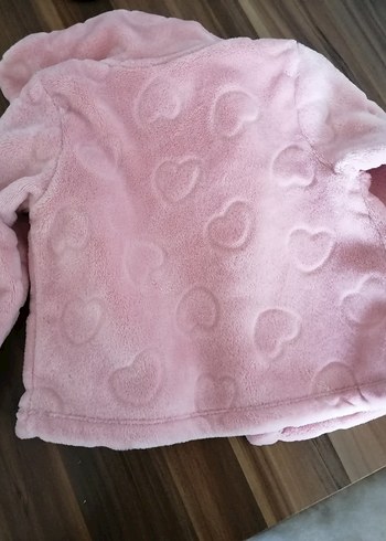 Düğmeli Pembe Kız Çocuk Polar Ceket - Görsel 4