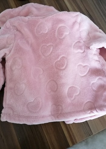 Düğmeli Pembe Kız Çocuk Polar Ceket - Görsel 8