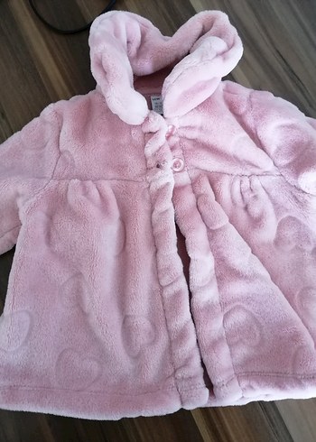 Düğmeli Pembe Kız Çocuk Polar Ceket - Görsel 7