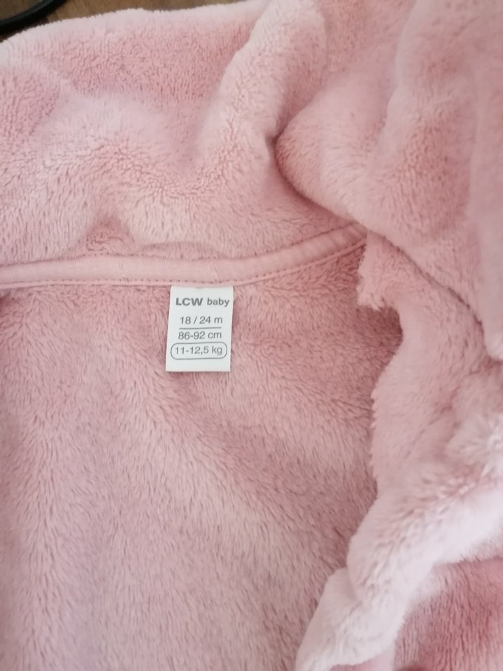 Düğmeli Pembe Kız Çocuk Polar Ceket - Görsel 2