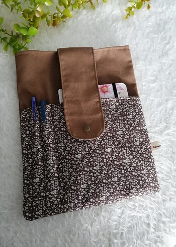 Dantel Detaylı Kahverengi Bohem Laptop Çantası - Görsel 6