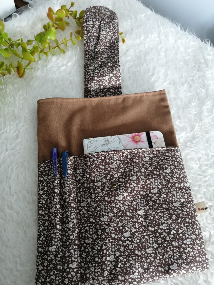 Dantel Detaylı Kahverengi Bohem Laptop Çantası - Görsel 4