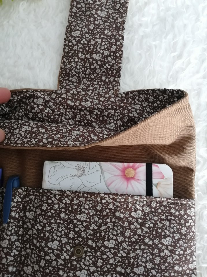 Dantel Detaylı Kahverengi Bohem Laptop Çantası - Görsel 3