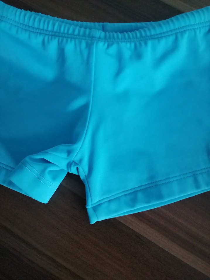 Erkek Çocuk Mavi Düz Deniz Şortu - Görsel 2