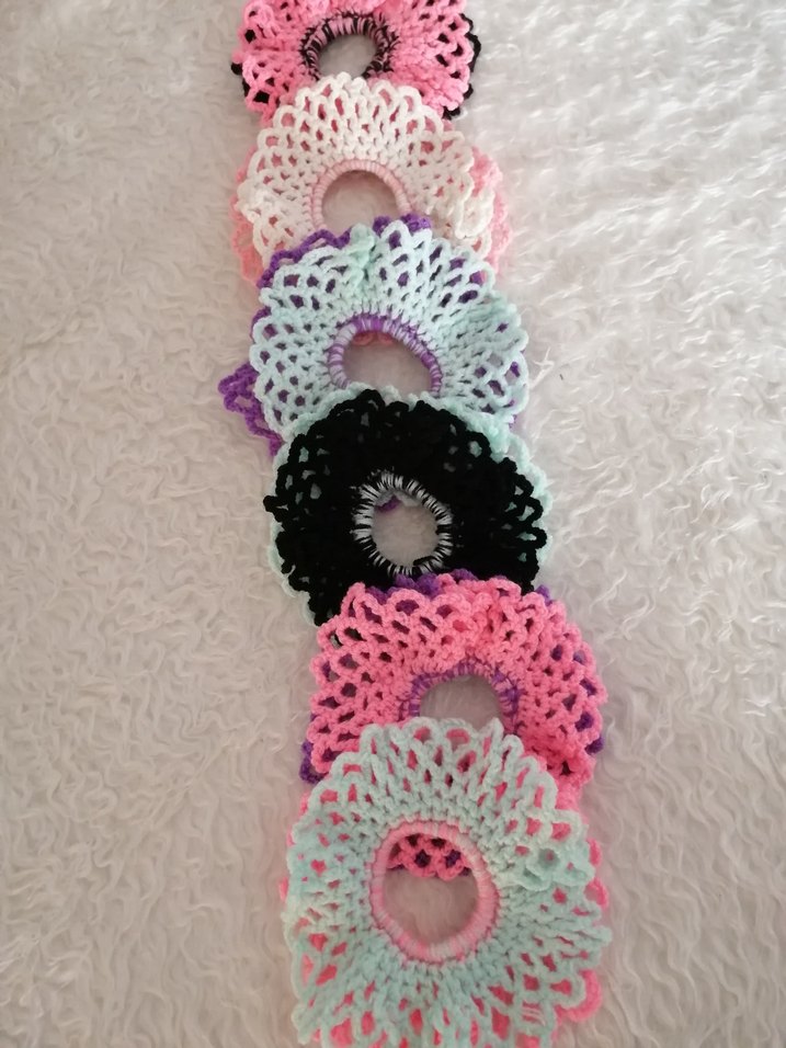 Dantel Detaylı Renkli Örgü Saç Tokaları - Görsel 3