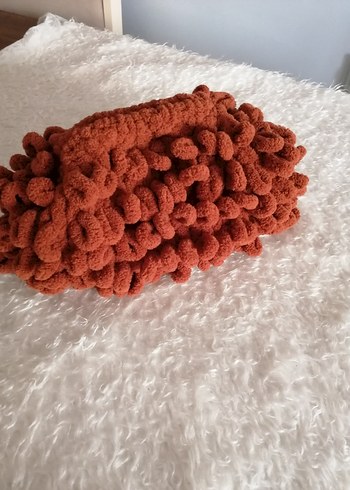 Örgü Kahverengi Kadın El Çantası - Görsel 2