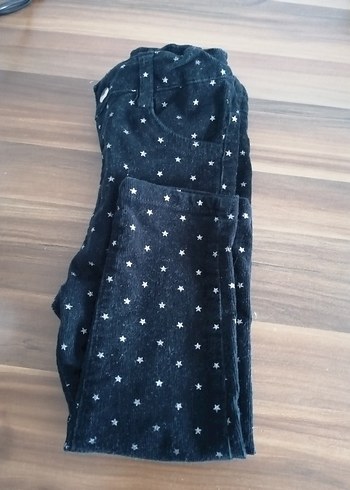 Kız Çocuk Lacivert Yıldız Desenli Kot Pantolon - Görsel 5