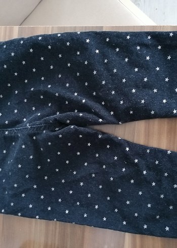 Kız Çocuk Lacivert Yıldız Desenli Kot Pantolon - Görsel 3