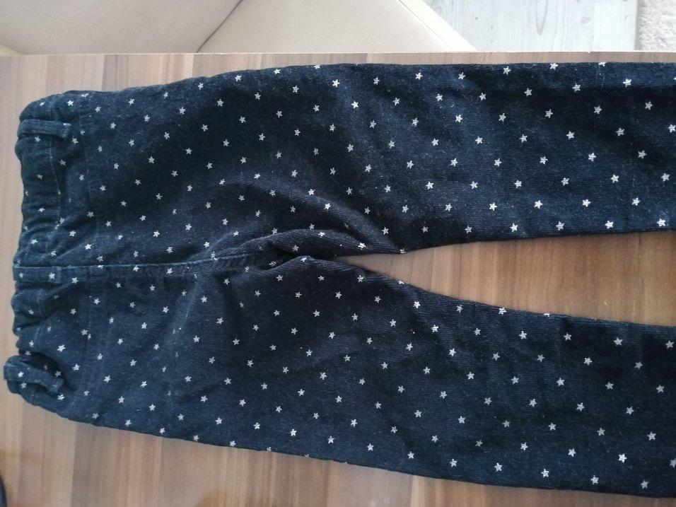 Kız Çocuk Lacivert Yıldız Desenli Kot Pantolon - Görsel 3