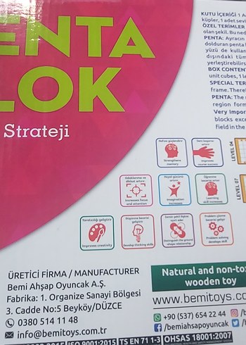 Beden Renk Renkli PE Eğitici Bloklar