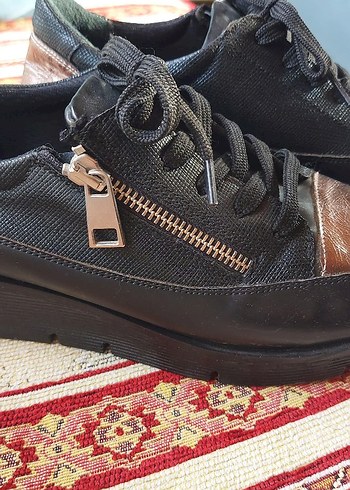 Derimod 38 numara siyah casual deri kadın Ayakkabı - Görsel 3