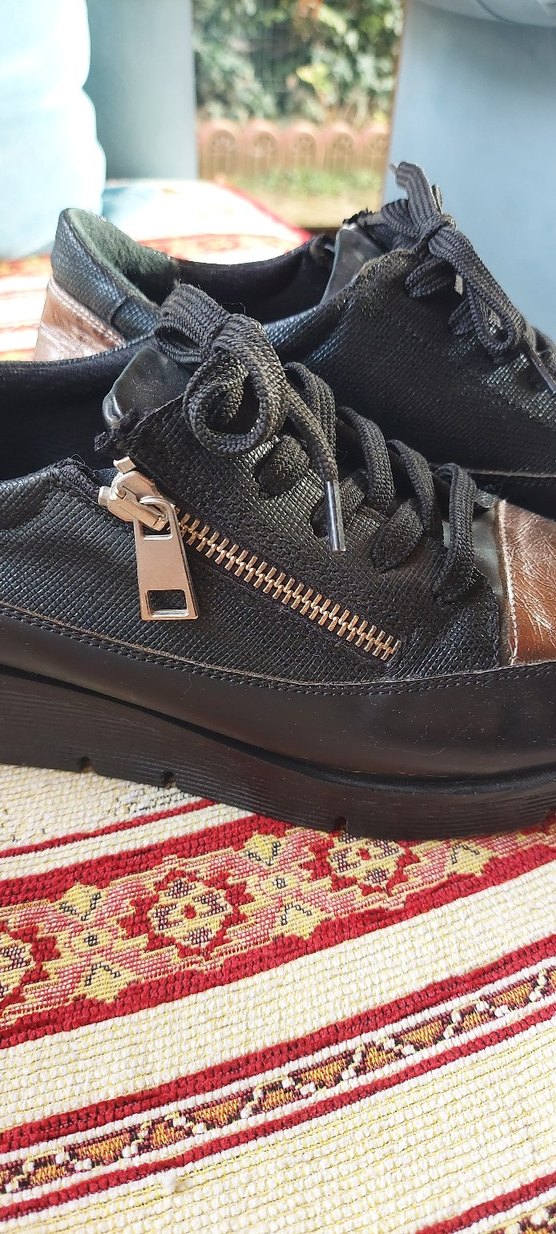 Derimod 38 numara siyah casual deri  kadın Ayakkabı - Görsel 3