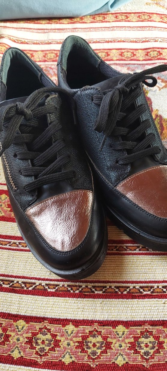 Derimod 38 numara siyah casual deri  kadın Ayakkabı - Görsel 2