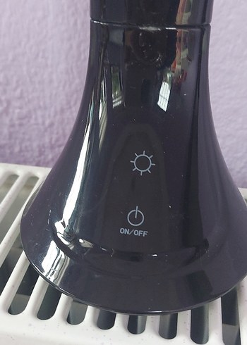 Kırmızı Uğur Böceği Aksesuarlı Siyah Lamba , dijital saat,takvim - Görsel 3