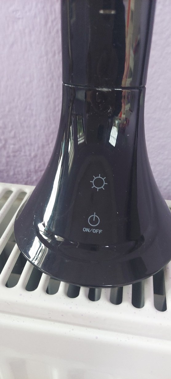 Kırmızı Uğur Böceği Aksesuarlı Siyah Lamba , dijital saat,takvim - Görsel 3