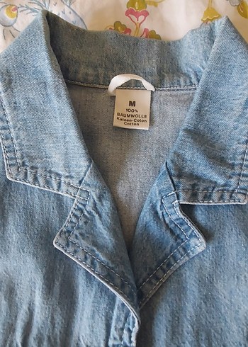 Mavi Düğmeli Kolsuz Denim Yelek - Görsel 3