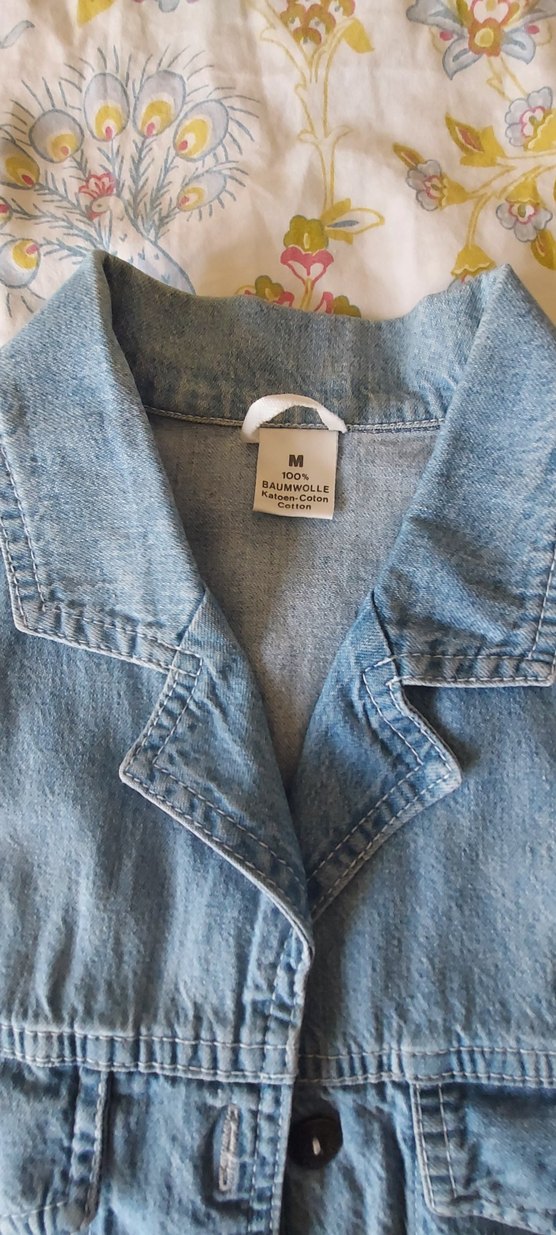 Mavi  Düğmeli Kolsuz Denim Yelek - Görsel 3