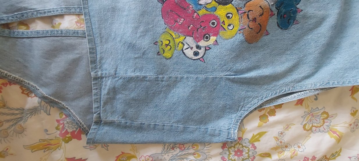 Mavi  Düğmeli Kolsuz Denim Yelek - Görsel 5