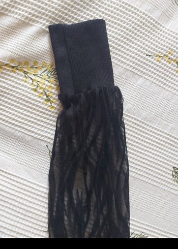 Siyah Uzun Kollu Yüksek Yakalı Triko Bluz - Görsel 3