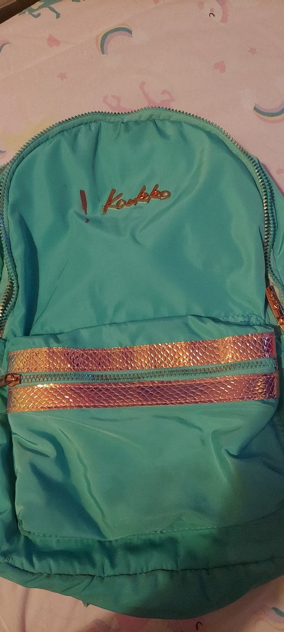 Kaukko Turkuaz Parlak Okul Sırt Çantası - Görsel 2