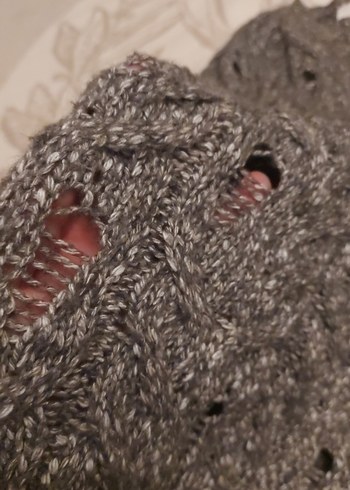 Zara 11 12 Yaş Omzu Açık Örgü Kazak - Görsel 7