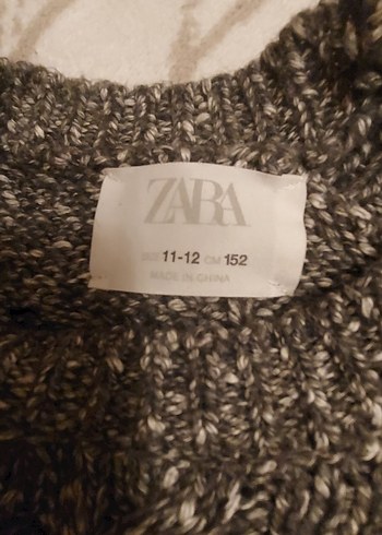 Zara 11 12 Yaş Omzu Açık Örgü Kazak - Görsel 6