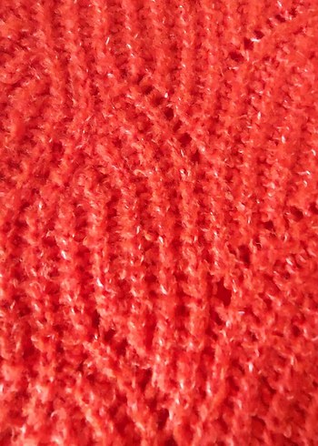 Bohem Nar Çiçeği Yuvarlak Yaka Triko Kazak - Görsel 3