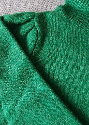 Yeşil Balıkçı Yaka Triko Kadın Kazak - Görsel 3