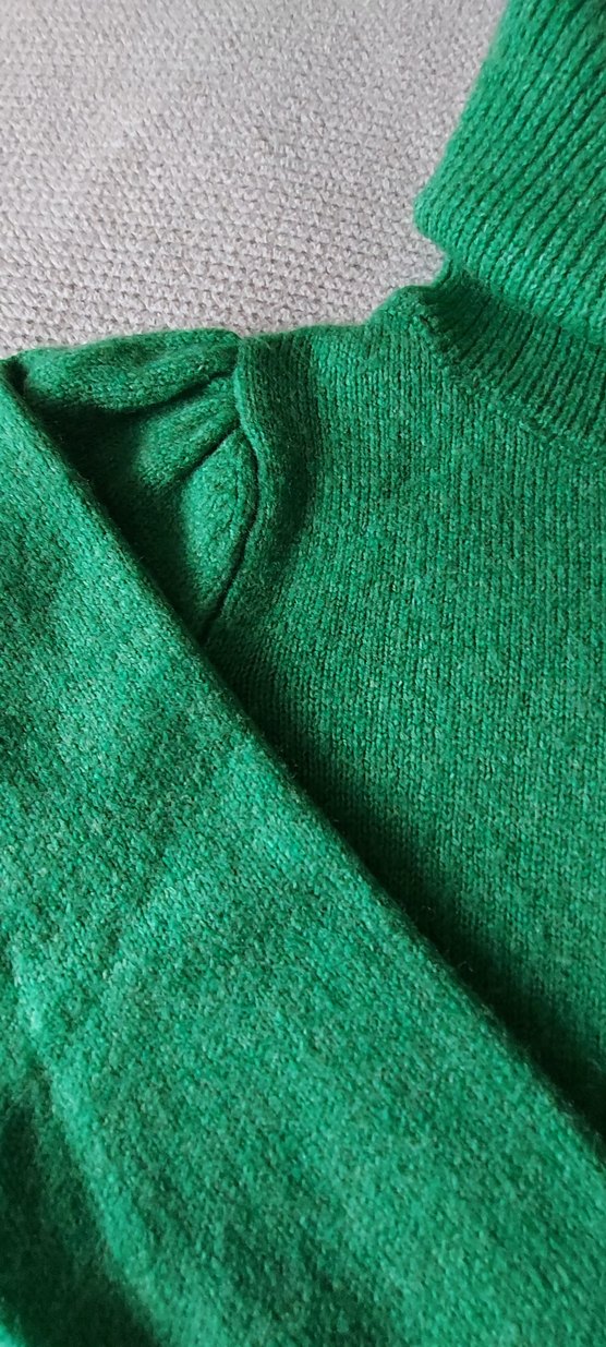 Yeşil Balıkçı Yaka Triko Kadın Kazak - Görsel 3