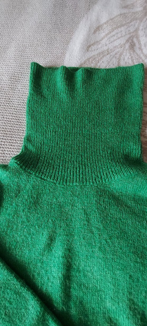 Yeşil Balıkçı Yaka Triko Kadın Kazak - Görsel 4