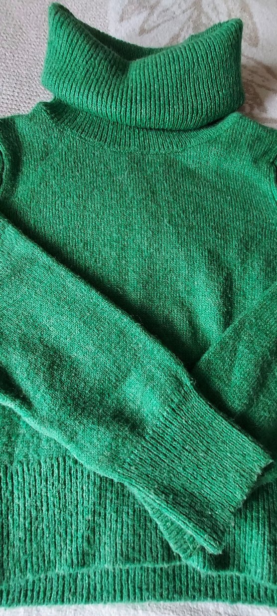 Yeşil Balıkçı Yaka Triko Kadın Kazak - Görsel 2