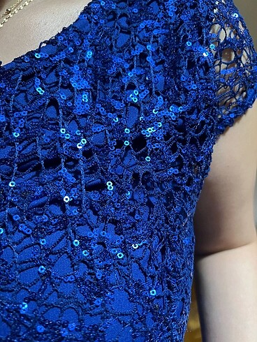 Payetli gece elbisesi - Görsel 5