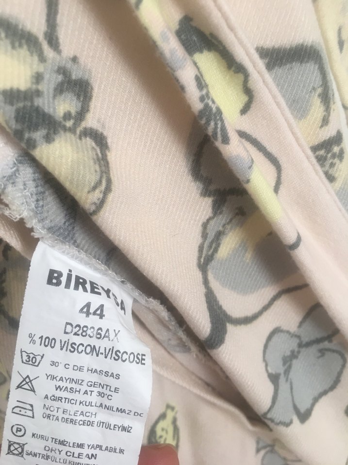 Bej Bohem V Yaka Uzun Elbise - Görsel 4