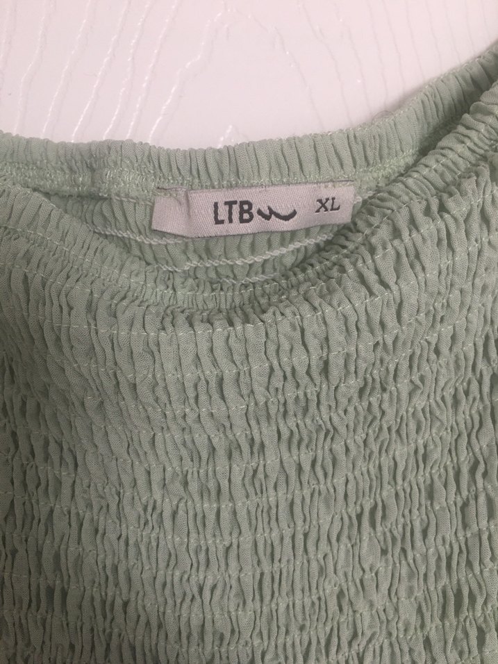 Yeşil Bohem Uzun Keten Elbise - Görsel 4