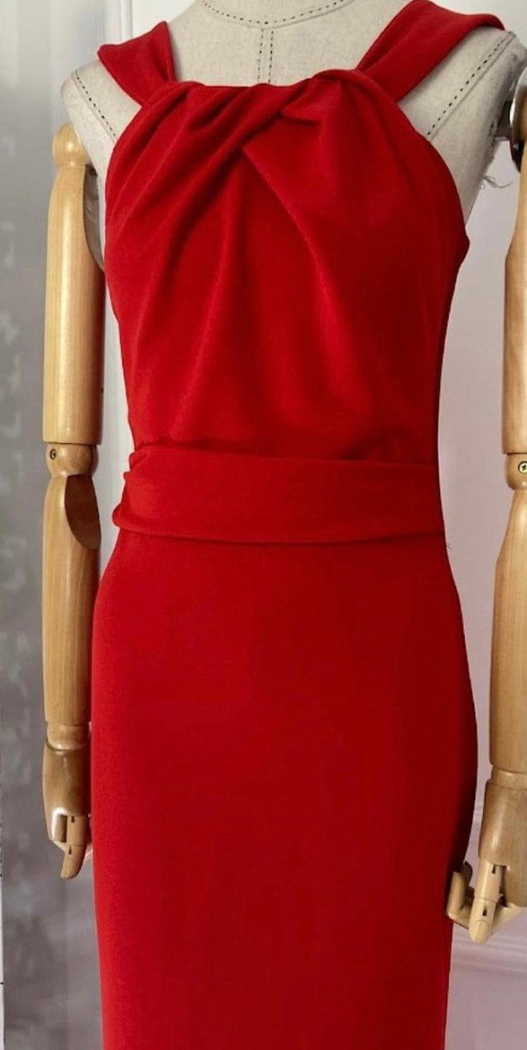 Klasik Kırmızı Uzun Abiye Elbise - Görsel 2