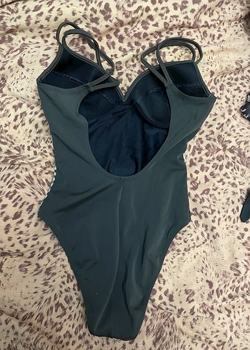 Zebra Desenli Siyah Strappy Mayo - Görsel 7