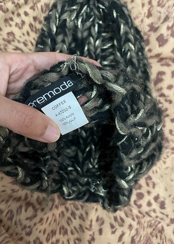 Gri Örgü Ponponlu Kadın Bere - Görsel 3