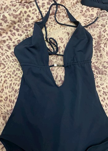 Siyah İnce Askılı Mini Kadın Mayo - Görsel 2