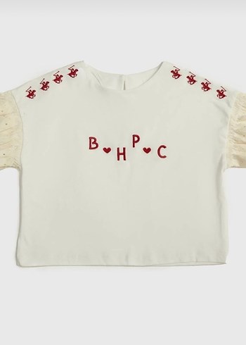 Kızlar için Dantelli Nakışlı tişort - Görsel 4